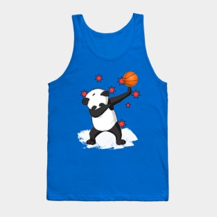 Basketball Kids Dabbing Panda Tank Top